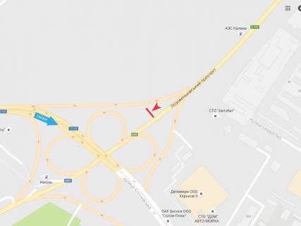 Билборд A в Харькове, 3х6  Клочківська вул. - Лозовеньківський пр-т (4) схема
