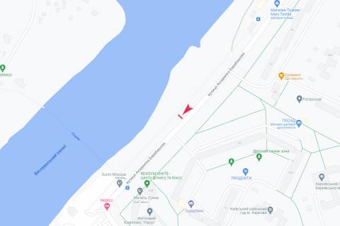 Білборд, Бігборд (Борд)  A у Харкові, 3х6  Барабашова вул. (навпроти б. № 38) схема