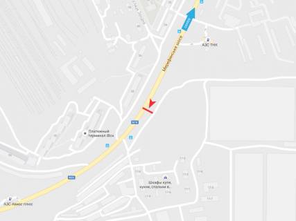Билборд B в Харькове, 3х6  Мереф'янське шосе (2), з міста схема