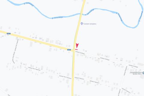 Билборд  в Ладыжине выезд с города (на перекрестке) схема
