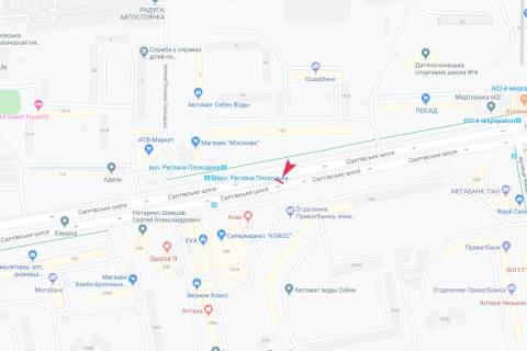 Билборд A в Харькове, 3х6  Салтівське шосе, 256 (р-н СМ Класс), в центр схема