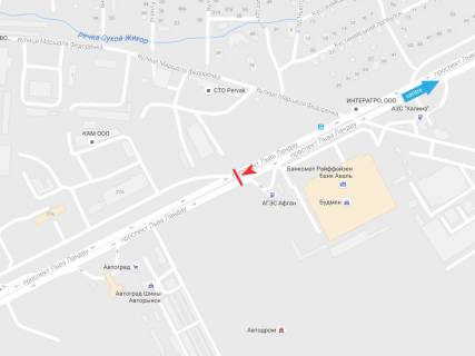 Билборд B в Харькове, 3х6  Льва Ландау пр-т, 2/2, з центру схема