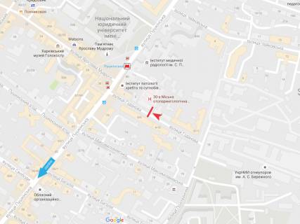 Ситилайт A в Харькове, 1,25х1,87  Гуданова вул., 5 схема