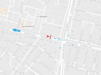 Билборд B в Харькове, 3х6  Салтівське шосе, 79, з центру схема