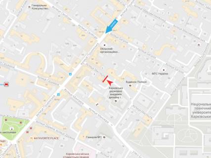 Ситилайт A в Харькове, 1,25х1,87  Мистецтв вул., 6 схема