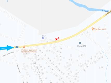 Билборд B в Днепр (Днепропетровск), 3х6  Полтавський шлях вул. (навпроти пров. Шепетівський), в центр схема