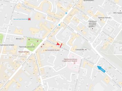 Ситилайт B в Харькове, 1,25х1,87  Дарвіна вул., 3/5 схема