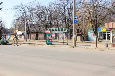 Ситилайт A в Харькове, 1,24х1,84  Салтівське шосе, 145 (зупинка Руслана Плоходька), з центру фото 1