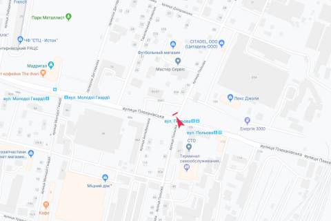 Билборд A в Харькове, 3х6  Георгія Тарасенка (Плеханівська) вул., 85/87 - Польова вул., в центр схема