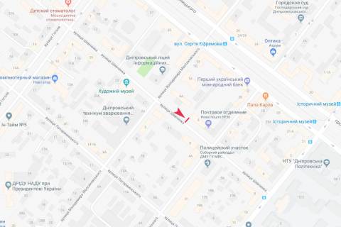 Бэклайт B в Днепр (Днепропетровск), 2.3x3.14  Шевченка вул., 6а схема