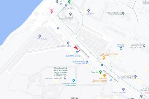 Билборд A в Харькове, 3х6  Валентинівська вул., 2-А схема