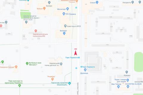 Призма B в Днепр (Днепропетровск) Тракторостроителей пр-т, 55, из центра - 374248 схема