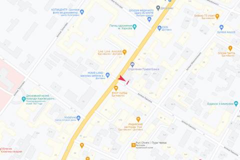 Сiтiлайт B у Харкові, 1,24х1,84  Каразіна вул., 3 схема