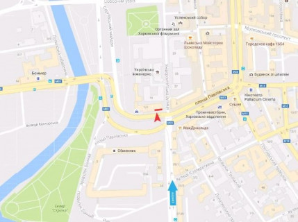 Брандмауэр A в Харькове Павлівський майдан 1/3 (ЦУМ) схема