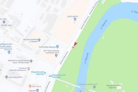 Билборд B в Харькове, 3х6  Шевченка вул. (навпроти будинку № 327), в центр схема