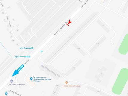 Билборд B в Харькове, 3х6  Академіка Павлова вул., 132 (2), в центр схема