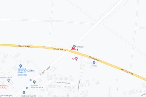 Білборд, Бігборд (Борд)  B у Сєвєродонецьку, 3х6  ул.Егорова, обьезная дорога схема