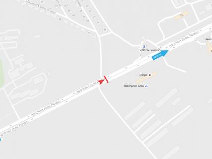 Билборд A в Харькове, 3х6  Льва Ландау пр-т, 27, в центр схема