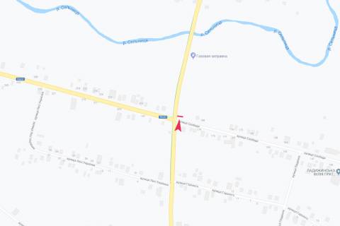 Билборд A в Ладыжине, 3х6  виїзд із міста (на перехресті) схема