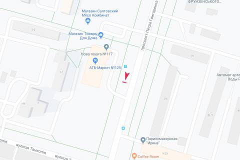 Билборд A в Харькове, 3х6  Петра Григоренка пр-т, 4-Б, з центру схема