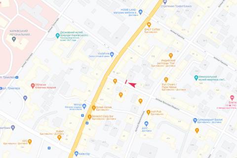 Сiтiлайт A у Харкові, 1,24х1,84  Ярослава Мудрого вул., 1 схема