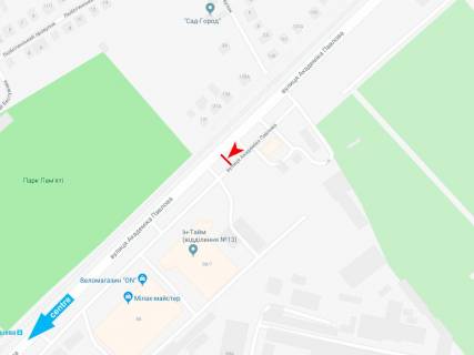 Білборд, Бігборд (Борд)  B у Дніпро (Дніпропетровськ), 3х6  Академіка Павлова вул., 88 (3), в центр (парк Пам'яті) схема