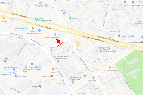 Брандмауэр A в Киеве Старовокзальна вул., 9 схема