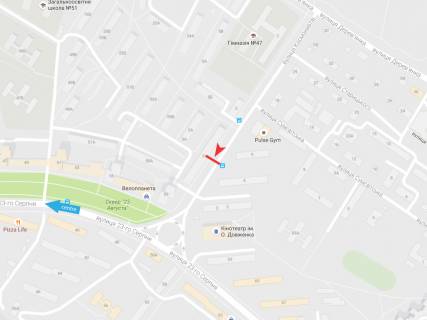 Билборд A в Харькове, 3х6  Космонавтів вул., 3, в центр схема