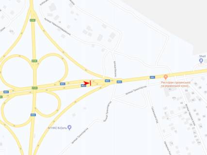Билборд A в Песочине, 3х6  Полтавський шлях вул. (2), в центр схема