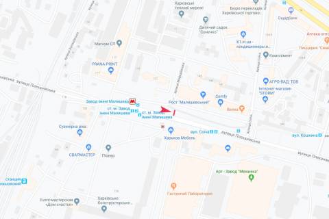 Билборд B в Харькове, 3х6  Георгія Тарасенка (Плеханівська) вул., 135/139, з центру схема