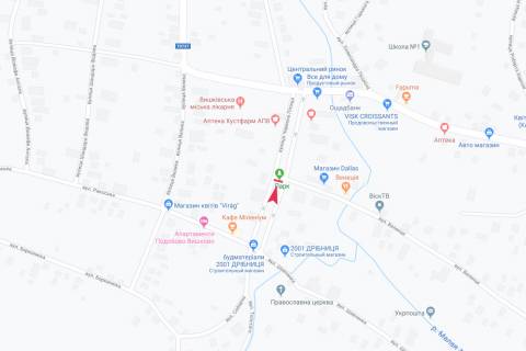 Билборд B в Вышкове вул Червона Площа схема