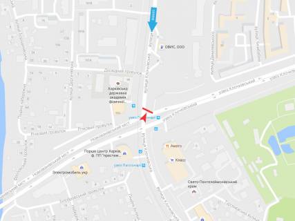 Видеоборд A в Харькове, 6x3  Клочківська вул. - Клочківський узвіз, до центру (Супермаркети "КЛАСС", "Рост", магазин МДК, автосалон "Порше", напрямок до Площі Свободи) - 457656 схема