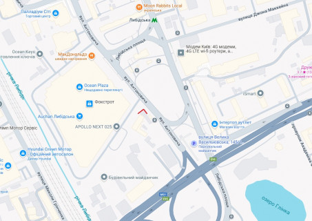 Брандмауэр A в Киеве ТРЦ Ocean Mall, пров. Лужевського, 3 схема