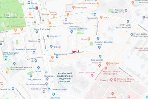 Бэклайт B в Запорожье Данилевского ул., 10, из центра схема