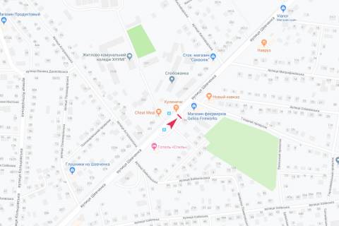Билборд A в Запорожье Шевченко ул., 194/196, из центра схема