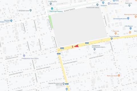 Билборд A в Запорожье вул Мелитопольская схема