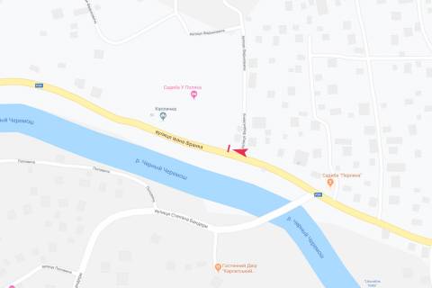 Білборд, Бігборд (Борд)  A у Верховині вул Франка схема