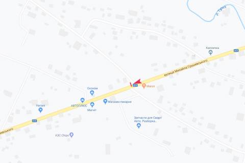 Билборд A в Запорожье вул Грушевского схема