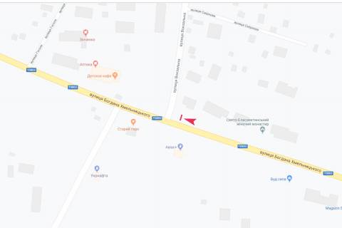 Билборд A в Запорожье вул Вокзальна схема