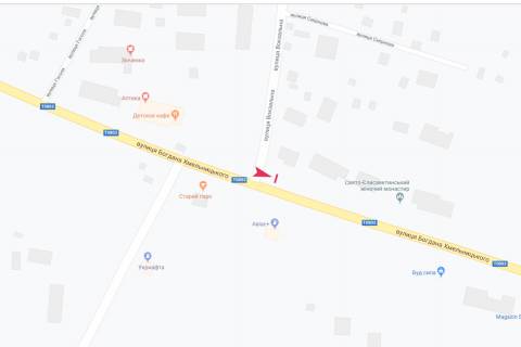 Білборд, Бігборд (Борд)  B у Запоріжжі вул Вокзальна схема