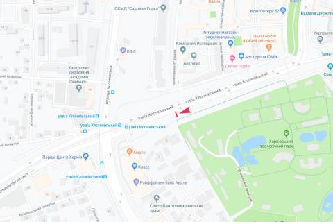 Ситилайт B в Харькове, 1,24х1,84  Клочківський узвіз (6), з центру (пакетний продаж) схема