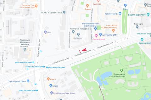 Ситилайт A в Харькове, 1,24х1,84  Клочківський узв (Пассіонарії узв.) (5), з центру (пакетний продаж) схема