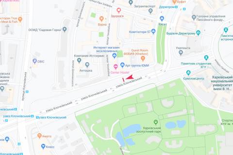Ситилайт A в Харькове, 1,24х1,84  Клочківський узв (Пассіонарії узв.) (3), з центру (пакетний продаж) схема
