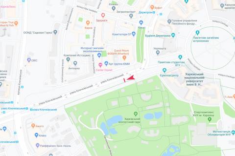 Ситилайт B в Харькове, 1,24х1,84  Клочківський узв (Пассіонарії узв.) (2), з центру (пакетний продаж) схема