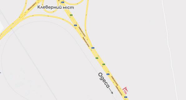 Білборд, Бігборд (Борд)  A у , , 6х3  з м. Одеса у м. Київ, за Новою Лініює схема