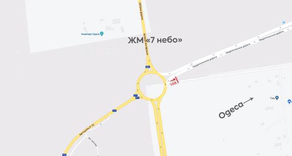 Білборд, Бігборд (Борд)  A у Одесі, 6х3  транспорт рухається к 7 км схема