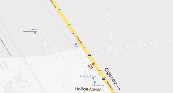 Билборд A в Одеських трасах, 6х3  Киевская трасса схема