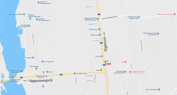 Билборд A в Бурлачьей Балке, 3*4  Ильичевская дорога ст А схема