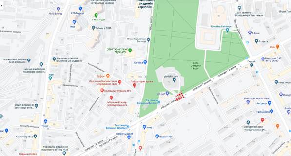 Бэклайт B в Одессе, 3х4  пр-кт Гагарина , 12А схема