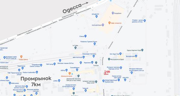 Билборд B в Одессе, 6х3  7 км, ул Базовая, 17 ст Б схема